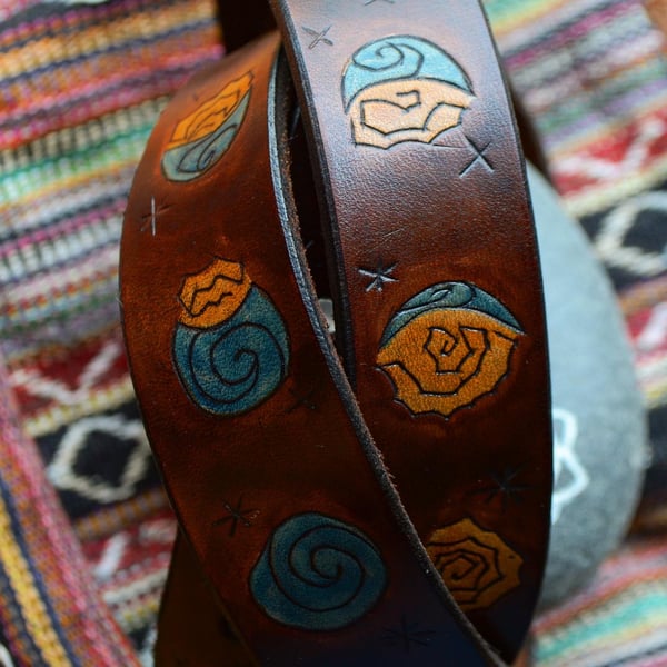 Solar Eclipse Leather Belt