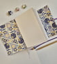 Lilac Leather Journal, Notebook or Sketchbook, with Chrysanthemum, A6 - Image 3