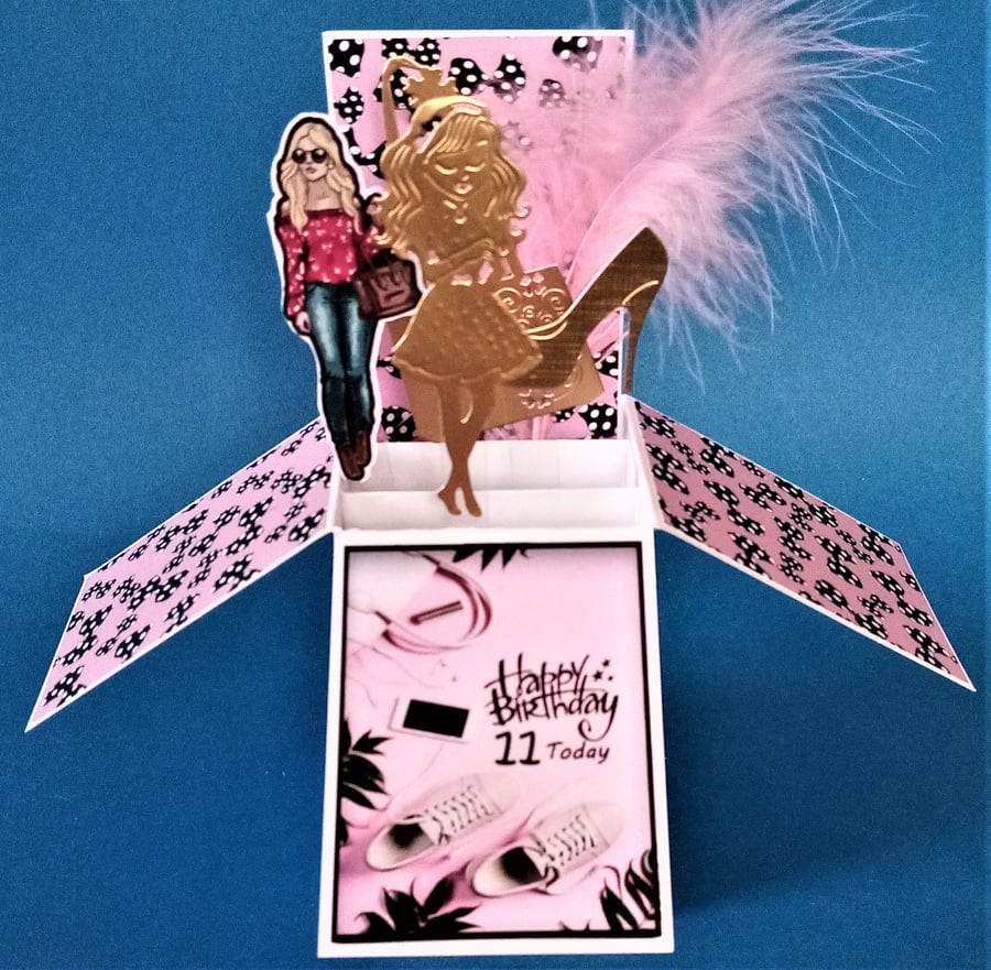 Girls 11th Birthday Card