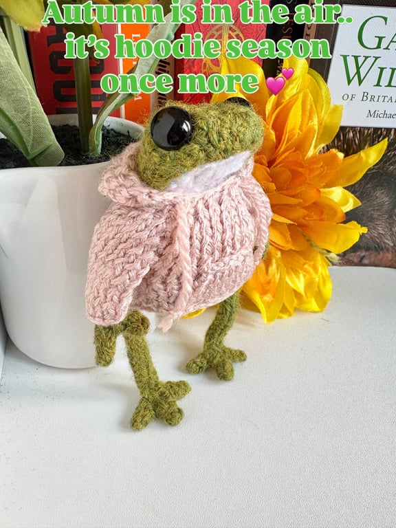 Handmade knitted frog 