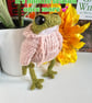Handmade knitted frog 