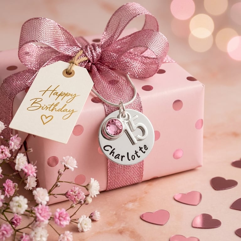 15th Birthday Gift - Personalised Necklace - Daughter Sister Granddaughter Niece
