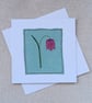 Embroidered Fritillaria Greetings Card
