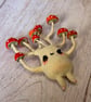 Spun Cotton Red Mushroom Art Doll - Image 7