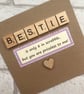 Handmade Bestie Card Best Friend Card Happy Birthday Bestie Card best friend bir - Image 3