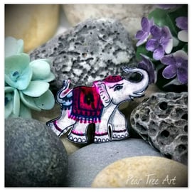 Elephant Brooch, Handmade 