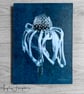 Photographic Cut Out - Blue Echinacea - Mounted on Wooden Panel - Image 2