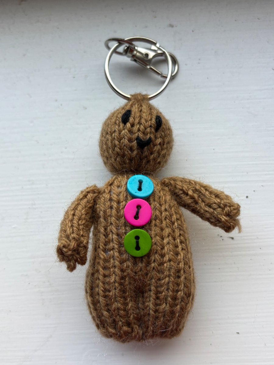 Gingerbread man bag charm