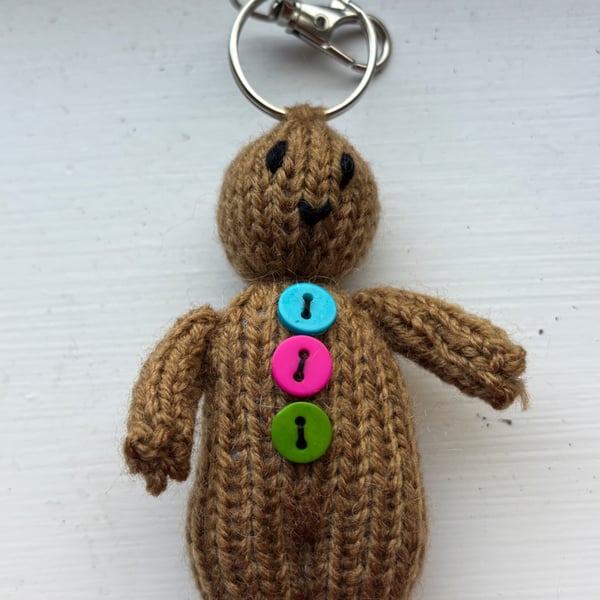 Gingerbread man bag charm
