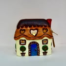 Hand-Painted Ceramic Country Cottage Tea-light