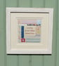 Heirloom Sampler with personalised hand-stitched text, vintage fabrics - Image 3