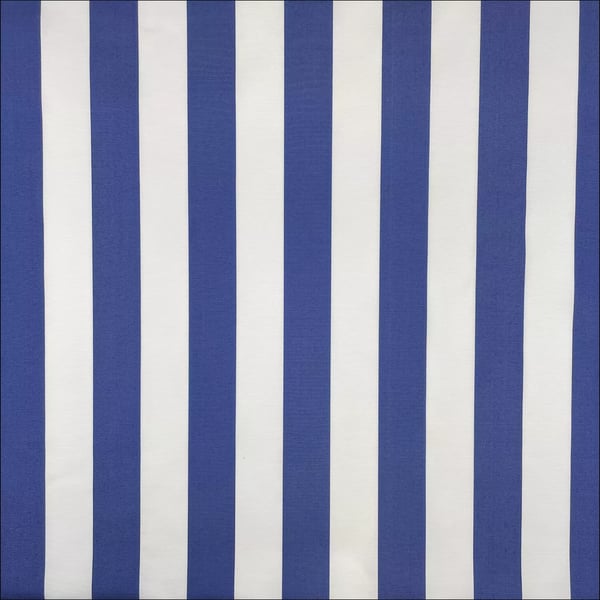  Water Resistant Tablecloth. Royal Blue Striped  285 x 145cm