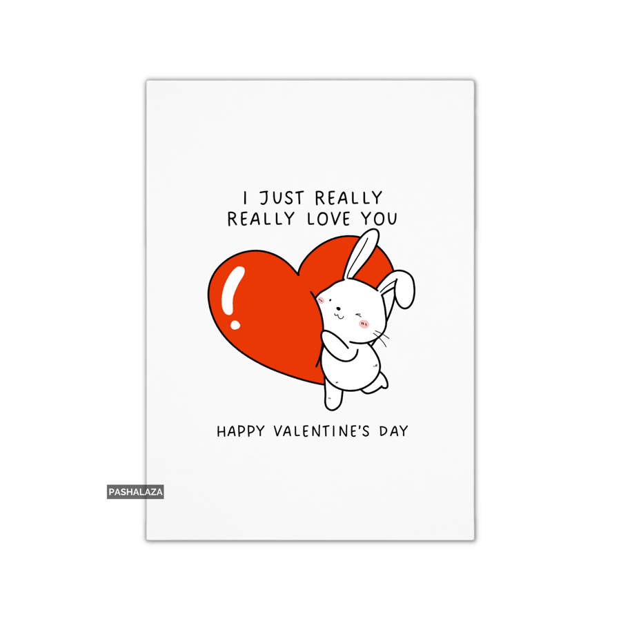 Funny Valentine's Day Card - Unique Unusual Greeting Card - Just Really