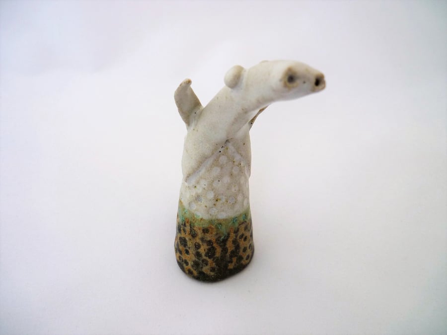 Handmade ceramic animal, one off, handmade, clay, pottery, gift idea, present