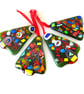 Christmas Tree Fused Glass Hanging Decoration 9cm Dichroic  - Image 6