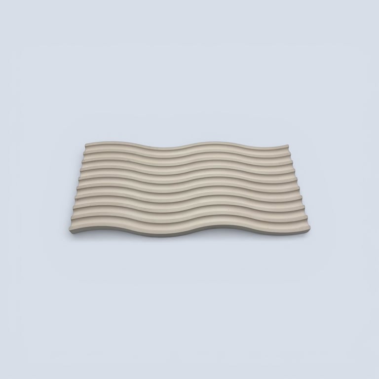 White Wave Catchall Tray for Jewellery Keys or Candles Handmade Decor