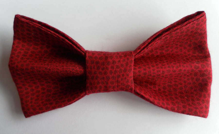 Red Speckled Hair Bow or Brooch