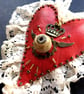 Sacred SteamHeart Large Brooch - Faux Leather - Image 3