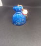 Handmade resin ketchain Pouch Charm Blueresin Bag charm LUCKY CHARM