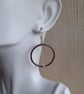 Oxidised Copper Hoops With Sterling Silver Earrings Dangle Earrings