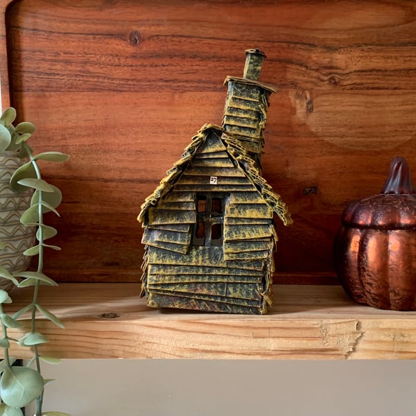 Halloween Countdown Haunted October Village -Handmade Whimsical Fairytale Houses