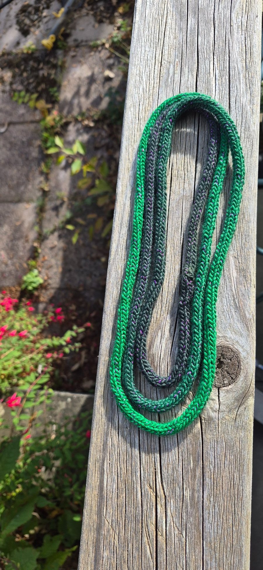Long Yarn Rope Necklace Winterwear Unusual Gift Sparkly