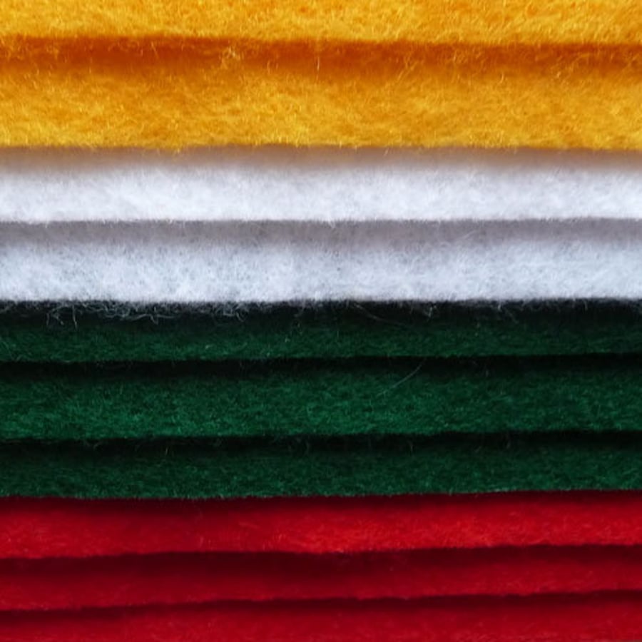 'Christmas' Recycled Felt Sheets