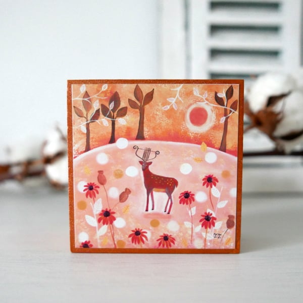 Copper Jewellery Box, Trinket Storage, Autumn Landscape Art Print 