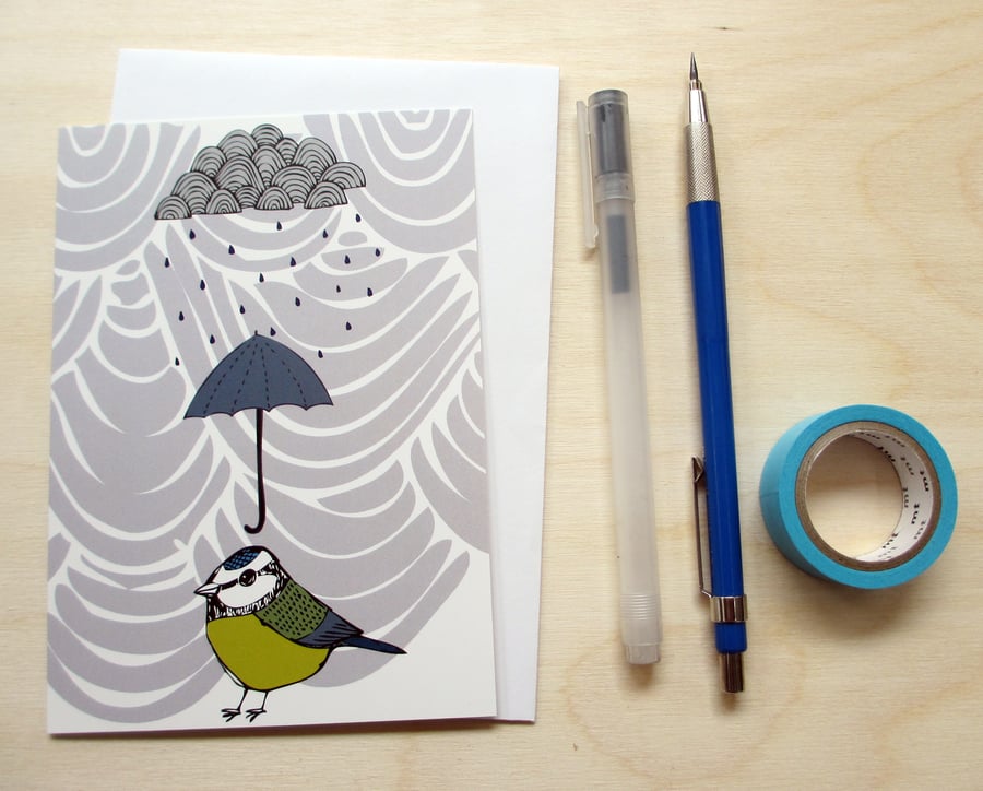  Greetings card 'Rainy day' A6 Digitally printed