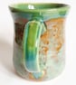 Green Brown Mug - Hand Thrown Stoneware Ceramic Mug - Image 4