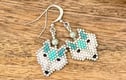 Handwoven beadwork earrings