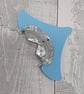 Recycled Aluminium Drink Can Base Blue Acrylic Shield Inspired Necklace Pendant - Image 4