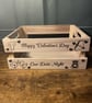 Personalised Valentine’s Date Night Wooden Crate - Hand Burned Keepsake Gift