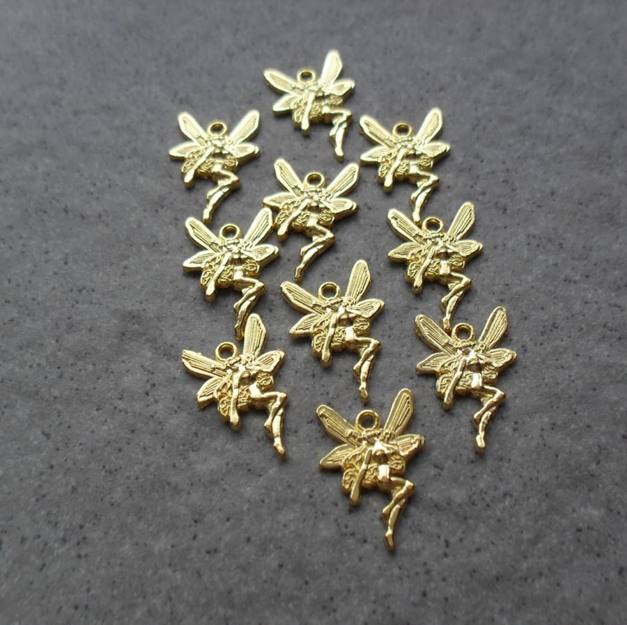  Gold Plated Fairy Charms