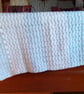 Handmade baby blanket in a white and ice blue colourway - Image 2