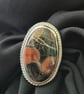 Sterling silver ring with peanut obsidian stone - Image 4