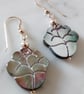 BLACK SHELL FLOWER EARRINGS - - FREE SHIPPING  - Image 3