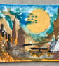 Abstract beach seagull aceo  - Image 2