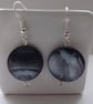 Grey Shell Earrings, Shell Earrings - Image 2