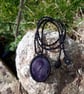 Amethyst Macrame Pendant