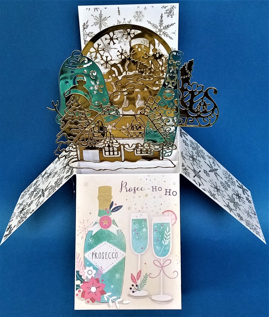 Christmas Card with Prosecco 