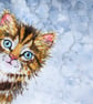 Tabby Cat. Cute Ginger Kitten painting - Image 1