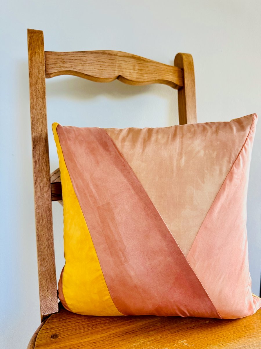 Plant dyed Silk Cushion
