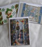 Set of 3 (Three) Beautiful Hand-Crafted Christmas Decoupage Greeting Cards (q)