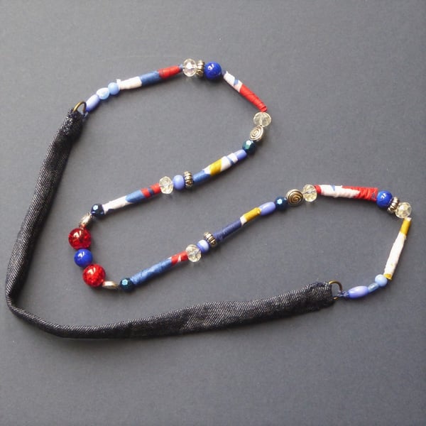 Textile Bead Necklace