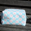  Cosmetics bag-Toiletry bag in blue cotton               ONE DAY SALE!