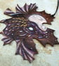 Wings across the moon. Pyrography dragon personalised decoration. - Image 2