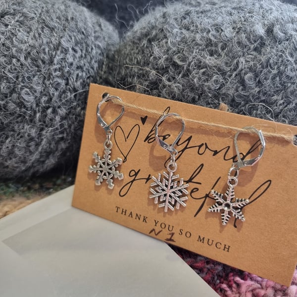 Snow flake Stitch markers 