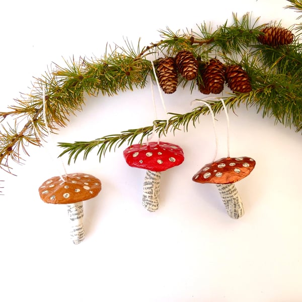 Storybook Toadstools - Set of 3 - MADE TO ORDER