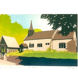 St Bart’s Original Linocut limited edition